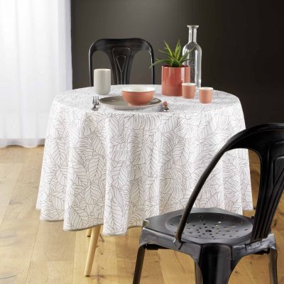 Nappe antitache ronde - Diamètre 180cm - Feuilles