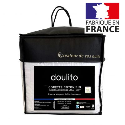 Couette légère coton bio - 140x200 cm - 200g/m² - Made in France