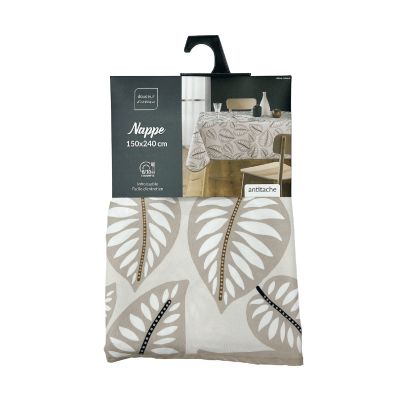 Nappe antitache rectangulaire 150x240 cm - Feuilles