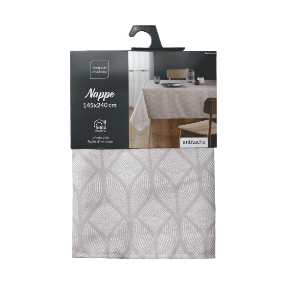 Nappe antitache rectangulaire 145x240 cm - Naturel