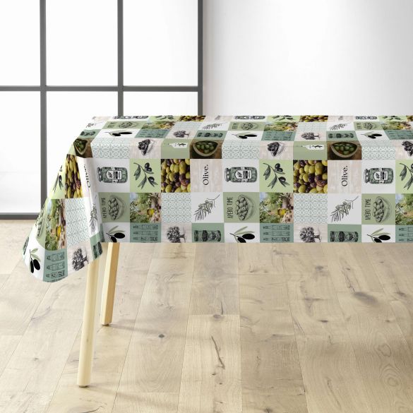 Toile cirée au mètre - Largeur 140 cm - Olives