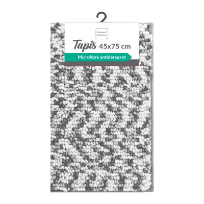 Tapis de bain 45x75 cm microfibre tricolore