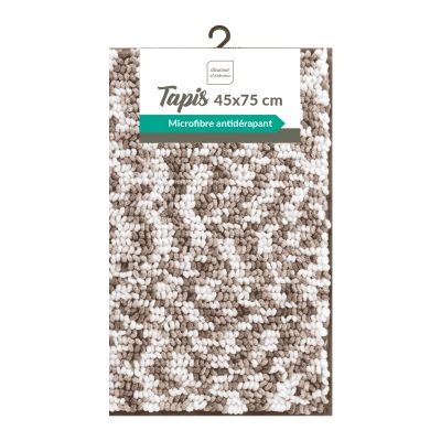 Tapis de bain 45x75 cm microfibre tricolore