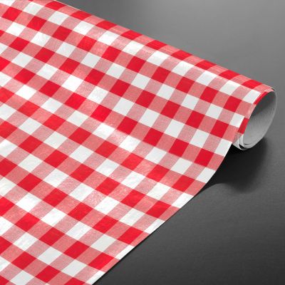 Toile cirée au mètre - Largeur 140 cm - Vichy rouge