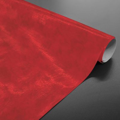 Toile cirée au mètre - Largeur 140 cm - Effet béton ciré - Rouge