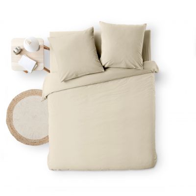 Housse de couette 260x240 cm + taies - Fils teints lavés - uni