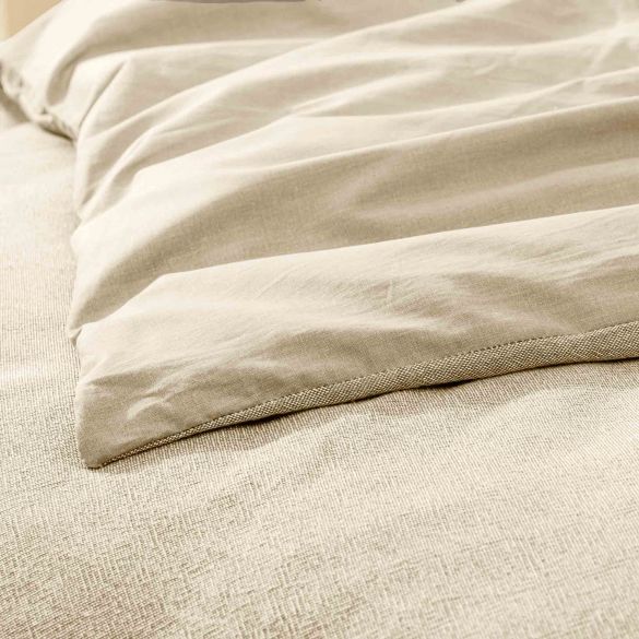 Housse de couette 260x240 cm + taies - Fils teints lavés - uni