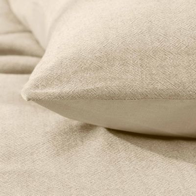 Housse de couette 260x240 cm + taies - Fils teints lavés - uni