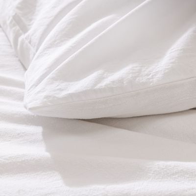 Housse de couette 220x240 cm + taies - Fils teints lavés - uni