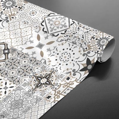 Toile cirée au mètre - Largeur 140 cm - Carreaux de ciment