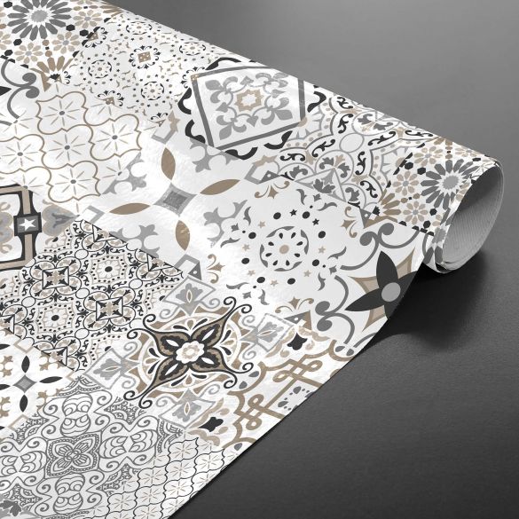 Toile cirée au mètre - Largeur 140 cm - Carreaux de ciment