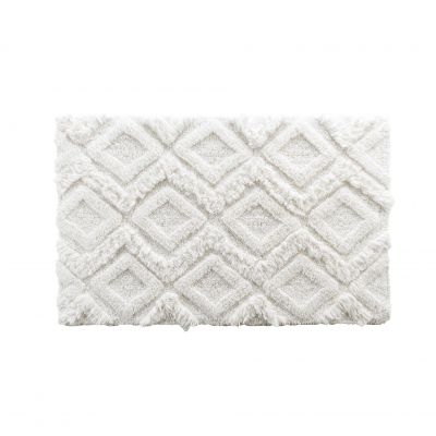 Tapis de bain 50x80cm - Tufté - Blanc