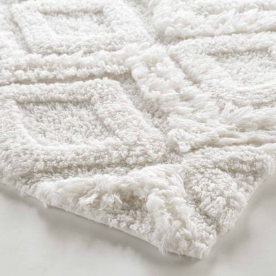 Tapis de bain 50x80cm - Tufté - Blanc