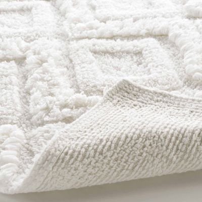 Tapis de bain 50x80cm - Tufté - Blanc