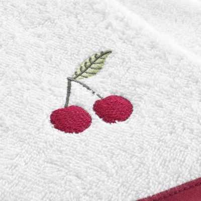 Essuie main rond - Cerisette rubis