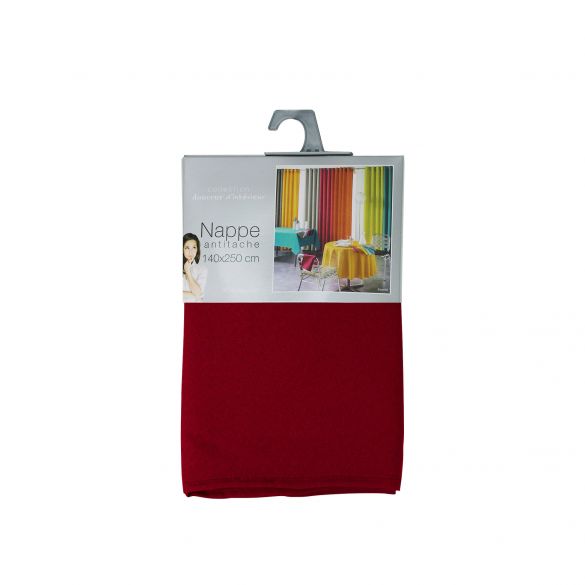 Nappe antitache rectangulaire - 140x250 cm - uni