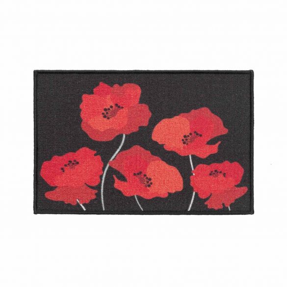 Tapis antidérapant - 40x60 cm - Coquelicots