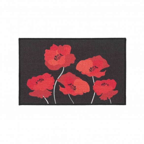Tapis antidérapant - 50x80cm - Coquelicots