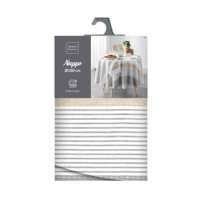 Nappe ronde Diamètre 180cm - Tissé teint