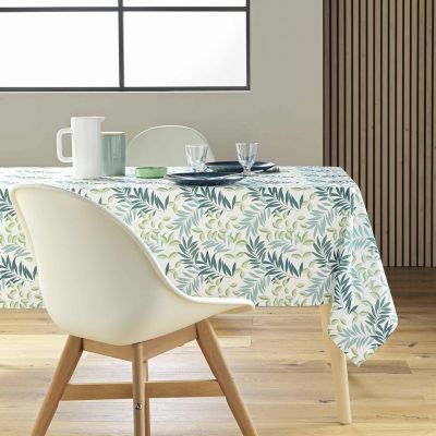 Nappe antitache rectangulaire - 145x240cm - Feuillage sauge