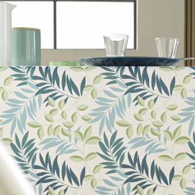 Nappe antitache rectangulaire - 145x240cm - Feuillage sauge