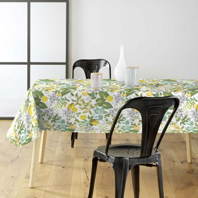 Toile cirée au mètre - Largeur 140 cm - Feuilles et Citrons