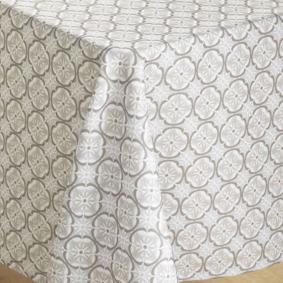 Nappe antitache rectangulaire - 145x240cm - Fleurs naturel