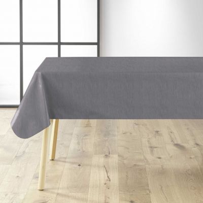 Toile cirée au mètre - Largeur 140 cm - Quadrillage anthracite