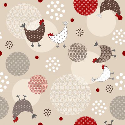 Toile cirée au mètre - Largeur 140 cm - Cocotine