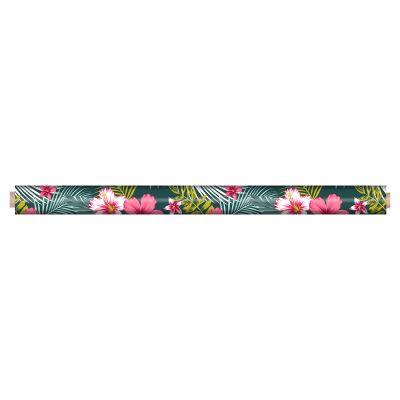 Toile cirée au mètre - Largeur 140 cm - Fleurs Bella fond bleu