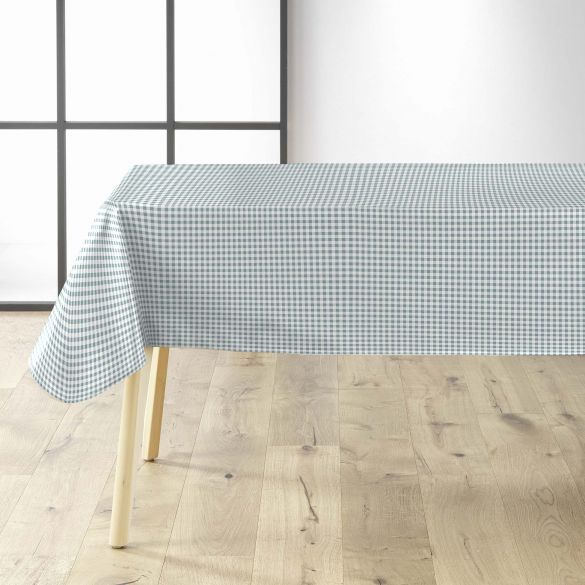 Toile cirée au mètre - Largeur 140 cm - Vichy marine