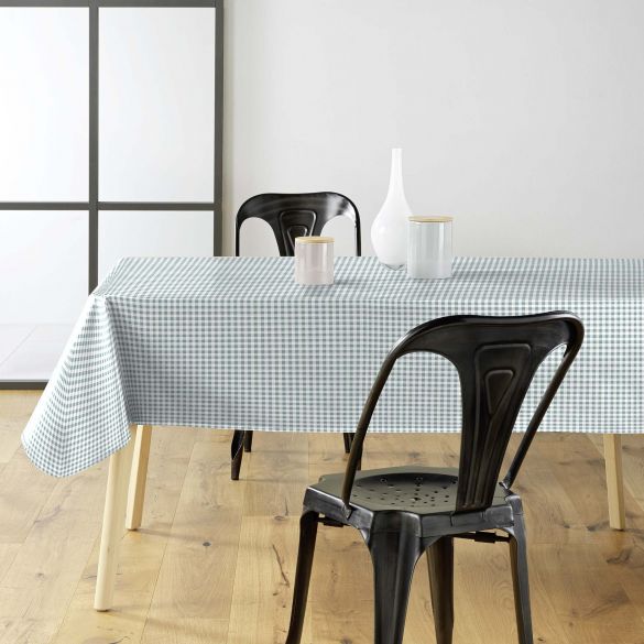 Toile cirée au mètre - Largeur 140 cm - Vichy marine
