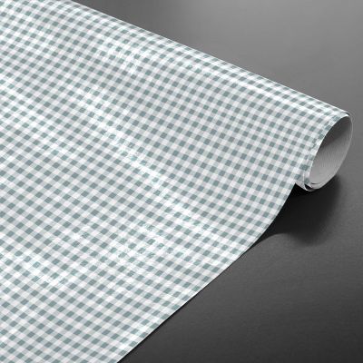 Toile cirée au mètre - Largeur 140 cm - Vichy marine