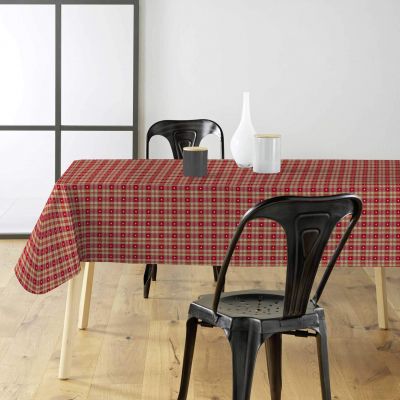 Toile cirée au mètre - Largeur 140 cm - Coeur montagne - Rouge