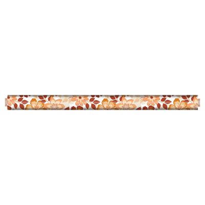 Toile cirée au mètre - Largeur 140 cm - Fleurs oranges