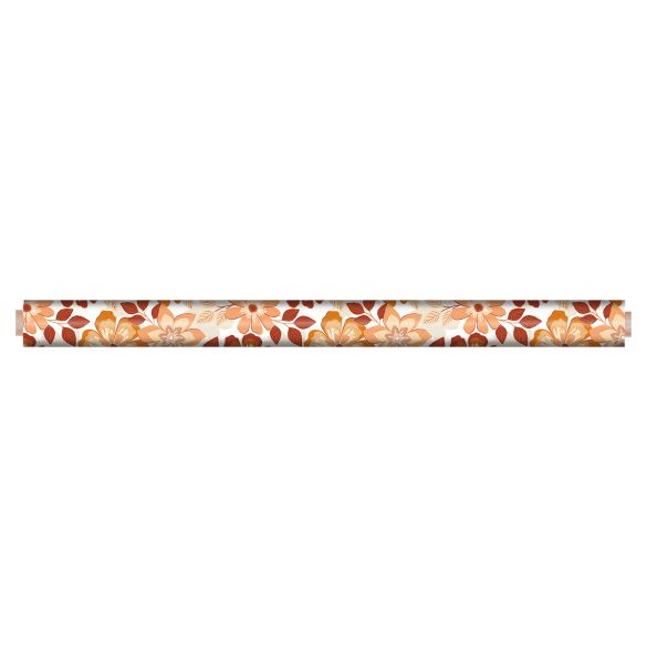 Toile cirée au mètre - Largeur 140 cm - Fleurs oranges