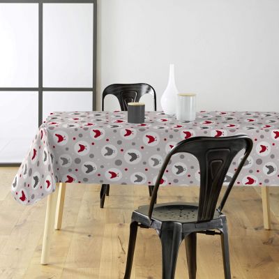 Toile cirée au mètre - Largeur 140 cm - Poules et ronds