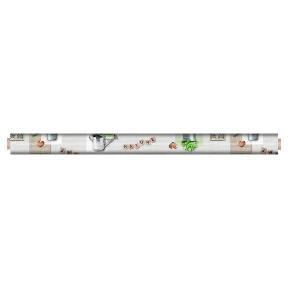 Toile cirée au mètre - Largeur 140 cm - Plantes et arrosoir