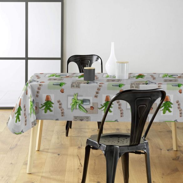 Toile cirée au mètre - Largeur 140 cm - Plantes et arrosoir