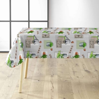Toile cirée au mètre - Largeur 140 cm - Plantes et arrosoir