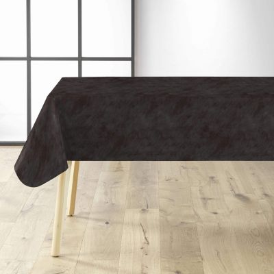 Toile cirée au mètre - Largeur 140 cm - Effet béton ciré - Noir