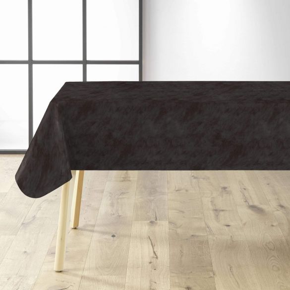 Toile cirée au mètre - Largeur 140 cm - Effet béton ciré - Noir