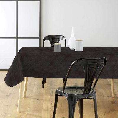 Toile cirée au mètre - Largeur 140 cm - Effet béton ciré - Noir