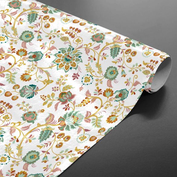 Toile cirée au mètre - Largeur 140 cm - Fleurs en folie