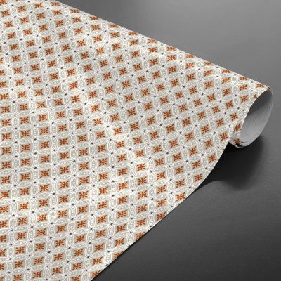 Toile cirée au mètre - Largeur 140 cm - Motifs graphiques Terracotta
