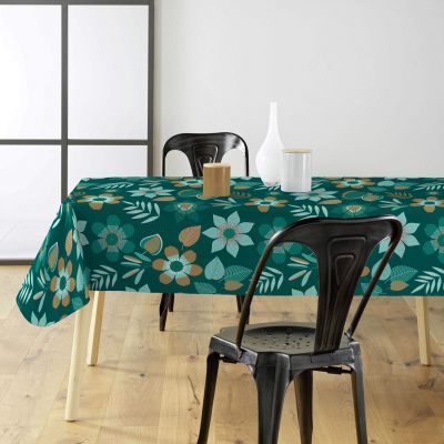 Toile cirée au mètre - Largeur 140 cm - Fleurs et feuilles