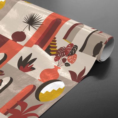 Toile cirée au mètre - Largeur 140 cm - Terralina terracotta