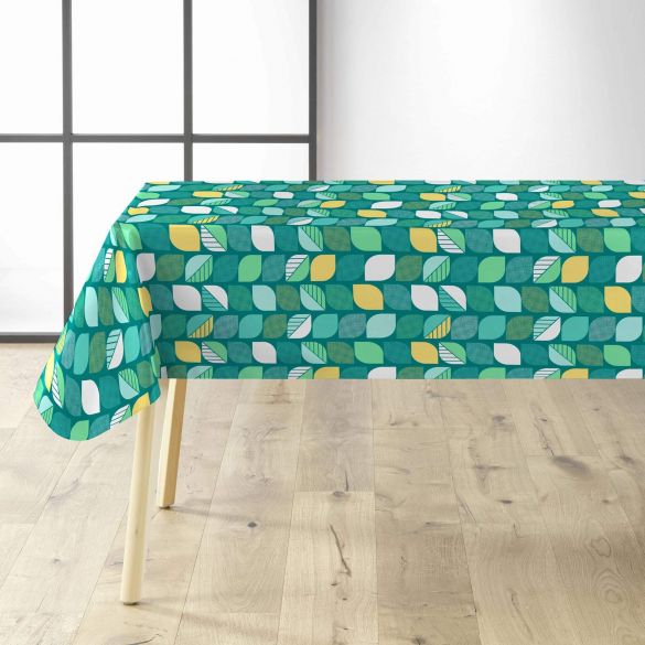 Toile cirée au mètre - Largeur 140 cm - Motifs géométriques colorés bleus