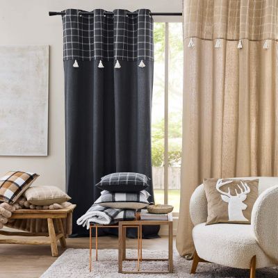 Plaid 125x150 cm - Ecossais Camel, Tartan et Sherpa