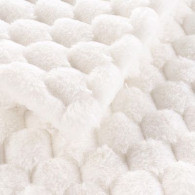 Plaid 220x240 cm - Frosty, Imitation Fourrure et Sherpa